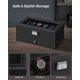 thumbnail image 3 of Caja para relojes SONGMICS de 12 ranuras con cierre, tapa de cristal y cajón, 3 of 8