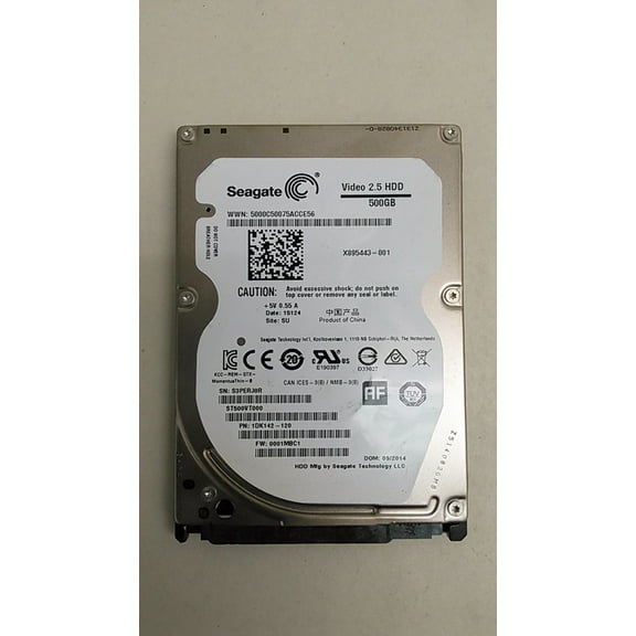 Pre-Owned Seagate ST500VT000 Video 2.5 500 GB 2.5 in SATA III Laptop Hard Drive (Good)