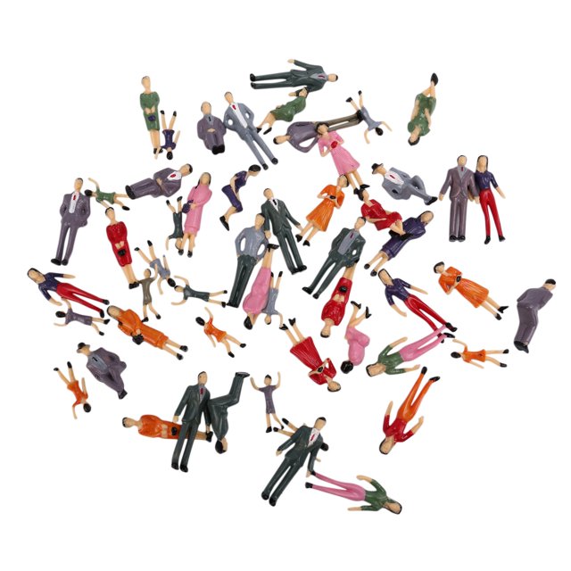 50 Pcs Modèles Peints à l'Échelle g 1:30 Train de Personnes Parc Rue Figurines de Passagers