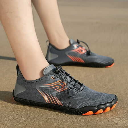 

Aayomet Womens Sneakers Works Outdoor Couple Men Mountaineering Casual Sport Shoes Lace Up Beach Running Breathable Gray 10