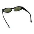 thumbnail image 7 of Womens Oval Color Mirror Rectangle Retro 90s Thick Temple Sunglasses Black - Orange Mirror, 7 of 7