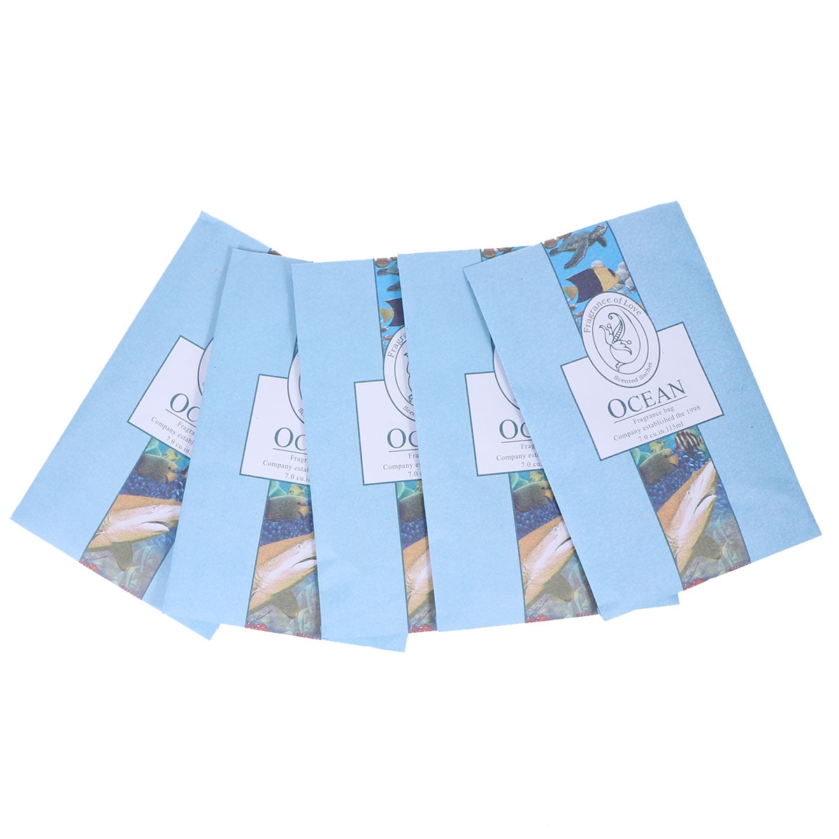 5 Pcs Ocean Scented Sachets Bag Blue Air Freshener for Drawers Closets