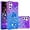 Purple Navy, variant on Clear Case for Samsung Galaxy A34 with Kickstand for Girls Women, Liquid Glitter Sparkle Bling Cute Case Gradient Quicksand Cover for Samsung Galaxy A34 JB Powder Blue