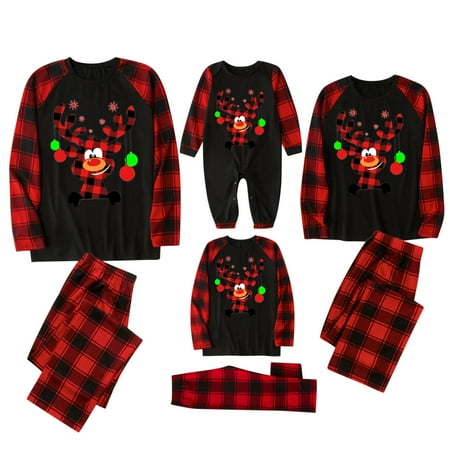 

Christmas Pajamas for Family Clearance Family Christmas Matching Outfits Elk Plaid Nightwear Xmas Pajamas Set Matching Family Christmas Pajamas Christmas Pajamas Clearance Cheap