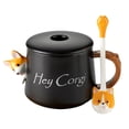 thumbnail image 1 of Taza de Taza de Cerámica de la vaso de Cerámica de Corgi 3D Taza de La de La Del Agua para de La Acción de Gracias (500 Ml) Negro BLESIY Taza de café de cerámica, 1 of 7