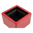 thumbnail image 3 of Hodedah 16 In Cubed Leather Ottoman w/ Small Storage & Flip Over Tray, Red, 3 of 6