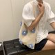 thumbnail image 2 of Bolso Ganchillo Likrtyny Flores Punto Hombro Mano Mujer Verano Azul, 2 of 9