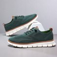 thumbnail image 4 of Men's Casual Walking Sneakers - Breathable Knit Upper Shoes with Quick-Lace Elastic System, 4 of 7