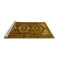 thumbnail image 2 of Ahgly Company Machine Washable Indoor Rectangle Persian Yellow Traditional Area Rugs, 5' x 8', 2 of 4