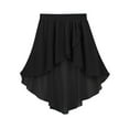 thumbnail image 3 of LiiYii Kids Girls High-Low Chiffon Lyrical Dance Wrap Skirts Contemporary Jazz Latin Dance Outfit Black 16, 3 of 7