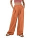 thumbnail image 1 of Pantalones de Traje Anchos para Mujer, Holgados, de Cintura Alta Elástica, Informales, Largos, Color Naranja y Rojo, Talla S, 1 of 7