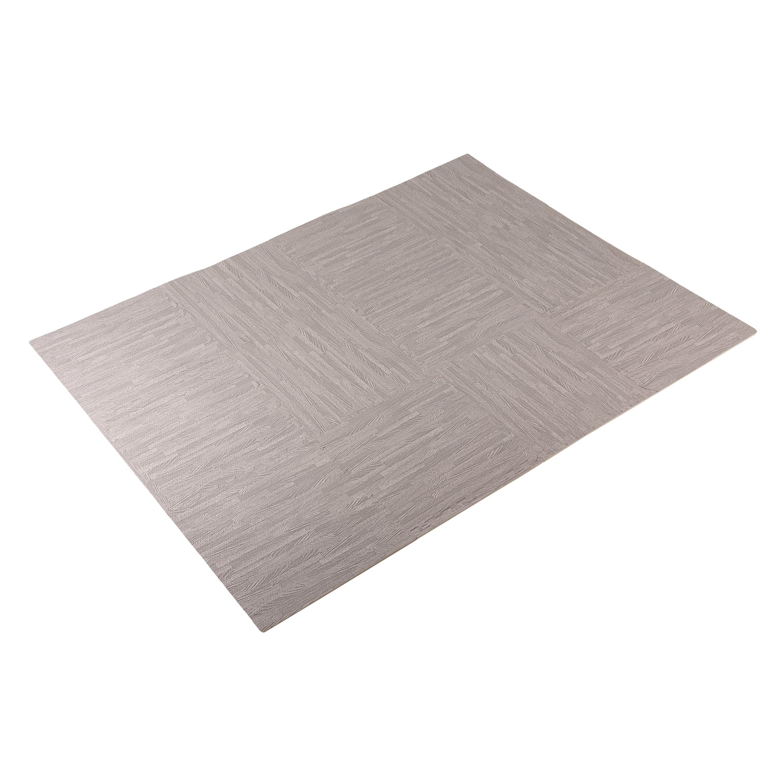 25PCS Floor Mat, EVA,PE Foam Interlocking Mat Puzzle Exercise Mat 24''L x24''W Grey Wood Grain