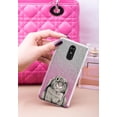 thumbnail image 3 of FINCIBO Pink Gradient Glitter Case, Sparkle Bling TPU Cover for LG Stylo 4 Q710 6.2" 2018, Floppy Ears Grey Bunny Rabbit, 3 of 3