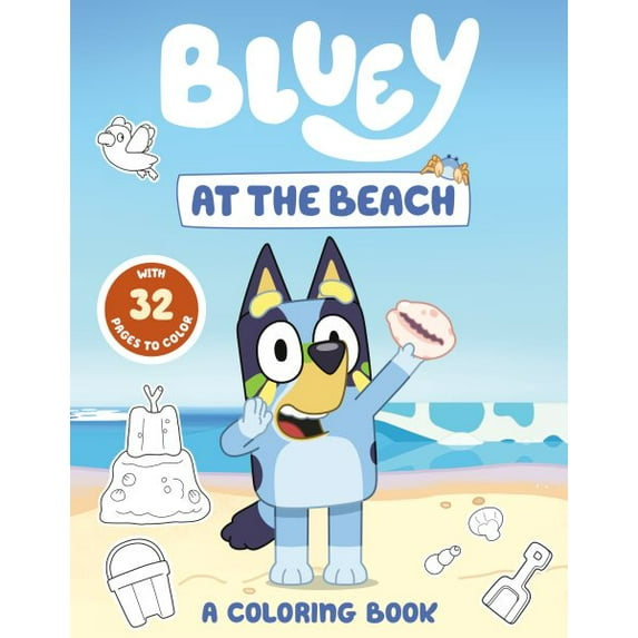 Pre-Owned Bluey Bluey: At the Beach: A Coloring Book (Paperback)