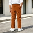 thumbnail image 5 of Edvintorg Boys' Pants Solid Color High Waisted Corduroy Trouser Fall Winter Stretch Casual Pant with Pocket Teen Clothes Size 5-16, 5 of 9