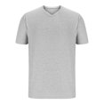 thumbnail image 2 of APEXFWDT V Neck T Shirts for Men Casual Stylish Short Sleeve Shirts Fitted Stretch Tees Mens Lightweight Summer T-Shirts，XXXL,Gray, 2 of 5