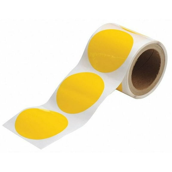 Brady Floor Tape,Yellow,3.5 in,Circle,PK350 104403