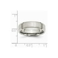 thumbnail image 6 of Stainless Steel Flat Beveled Edge 6mm Brushed and Polished Band Size: 7; for Adults and Teens; for Women and Men, 6 of 6