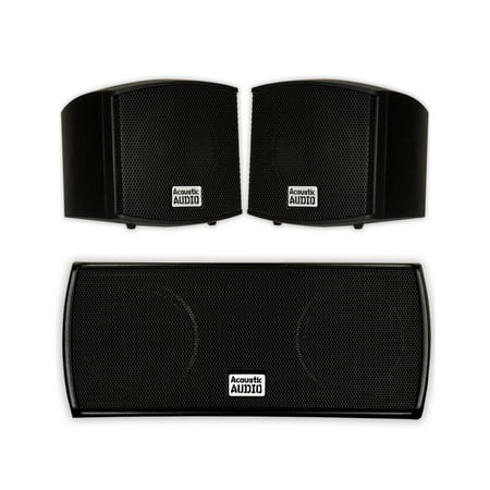 Acoustic Audio AA321B and AA32CB Mountable Indoor Speakers Home Theater 3 Speaker