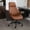 Brown, variant on E-Motie Home Office Desk Chair, Ergonomic High Back Leather Computer Chair with Lumbar Support, Adjustable Height & Recline, Swivel Executive Office Chair with Armrests and Rubber Casters, Dark Gray