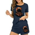 thumbnail image 6 of Censtreet Women's Pajama Sets Halloween Short Sleeve Pjs 2 Piece Top and Shorts Sleepwear Comfy Soft Lounge Sets S-XL, 6 of 7