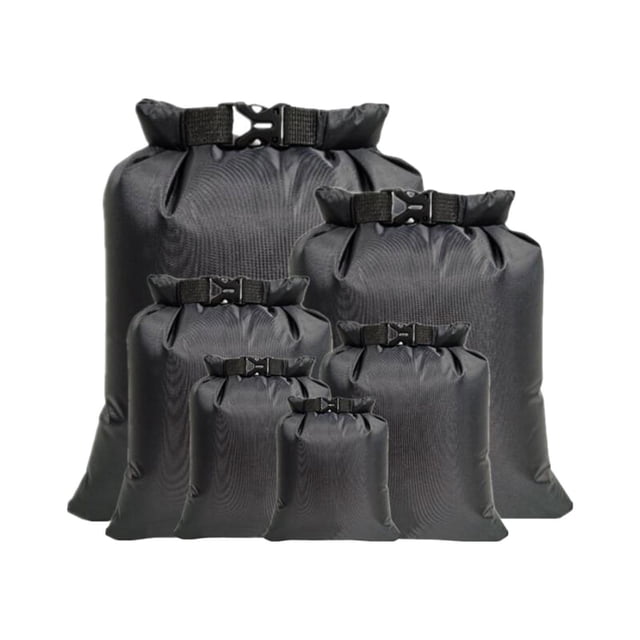 Yuarrent 6x Set de Bolsas Secas Impermeables Sacos Estancos Ligeros Separación en Seco Húmedo Azul Deportes acuáticos Negro