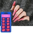 thumbnail image 4 of BAETEUY 100 Pcs/Box Nail Tips Long Shape Full Paste ABS Portable False Nails for Girl, 4 of 8