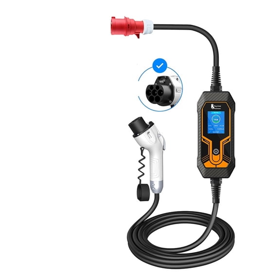 EV EVSE GB/T 11KW 3Phase 16A 5m Portable Electric Vehicle Charging Box - 11KW 5M WITH ADAPTOR