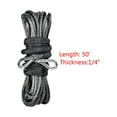 thumbnail image 4 of Astra Depot 50ft x 1/4 inch Black Synthetic Rope Extension Winch Line Cable 7500lb with Thimbles Protective Sleeve ATV UTV (1pc), 4 of 6