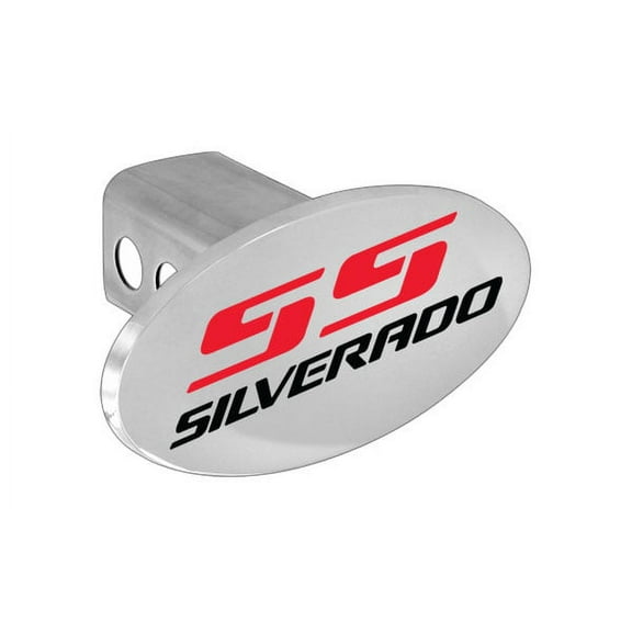 Chevy Silverado SS Metal Trailer Hitch Cover Plug With Red SS