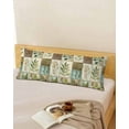 thumbnail image 5 of Summer Botanical Plaid Body Pillow Cover 20 x 54 Inch Decorative Pillow Cover Spring Flowers Vintage Lumbar Pillowcase Seasonal Rectangle Cushion Case for Couch Sofa Bed Living Room, 5 of 7