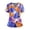 Blue, variant on Women Medical Uniform Workwear V Neck Short Sleeve Printed Scrub Top with Pattern Comfortable Fit
