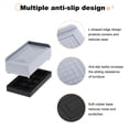thumbnail image 4 of Uxcell 4Pcs Rectangle Bed Risers, 1.6" L-Side Heavy Duty Adjustable Furniture Risers for Bed Sofa Table and Couch Lift (Gray), 4 of 7