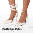 thumbnail image 6 of DREAM PAIRS Women's Ballet High Heels Closed Toe Pumps | High Stiletto Heels Adjustable Strap Square Toe Pumps Shoes for Party Wedding Dance, 6 of 8