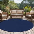 thumbnail image 5 of Navy Blue Round Rugs 7ft, Farmhouse Solid Navy Blue Color Modern Art Non Slip Washable Rug Runner, Low Pile Indoor Floor Carpet Mat Bathroom Rugs for Living Room, Bedroom, Kids Room, 5 of 9