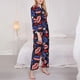 thumbnail image 3 of Balery American With Lips Conjunto de Pijama con Estampado para Mujer, Conjunto de Dos Piezas con Manga Larga, Ropa de Dormir Suave con Bolsillos, Pijamas Cómodos-Medium, 3 of 7