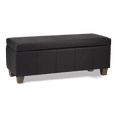 thumbnail image 2 of Bouclair Banc de Rangement en Similicuir Noir, 2 of 9