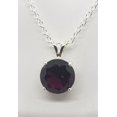thumbnail image 1 of Natural 9mm Round Garnet Sterling Silver Necklace, 1 of 8