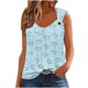 thumbnail image 2 of Puntoco Camisetas sin mangas para mujer Camiseta sin mangas con estampado de mujer Camiseta holgada sin mangas, 2 of 4