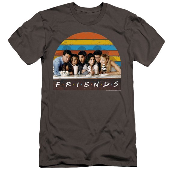 Friends - Soda Fountain - Premium Slim Fit Short Sleeve Shirt - Large