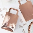 thumbnail image 1 of Ginger Ray Rose Gold Foiled Shiny Birthday Paper Party Bags 5 Pack, 1 of 3