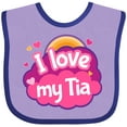 thumbnail image 3 of Inktastic Niece Rainbow I Love My Tia Girls Baby Bib, 3 of 4