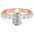 thumbnail image 4 of IGI Certified 4 Carat Oval Shape Lab Grown Diamond Engagement Ring | 14K Rose Gold | Cassidy Entwined Prongs Lab Diamond Ring | FG-VS1-VS2 Quality Friendly Diamonds, 4 of 6