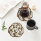 thumbnail image 5 of Heat Insulating Placemat | Scandinavian Style Cotton Linen Trivet | Beige Rope Woven Coaster | Table Protector | 1 Pack | 23x13cm | Durable Washable Mat | Hot Plate Pad, 5 of 6
