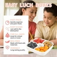 thumbnail image 3 of 52 OZ to Go Salad Container Lunch Container, BPA-Free, 3-Compartment for Salad Toppings and Snacks, Salad Bowl with Dressing Container, Built-in Reusable spoon, Microwave Safe, 3 of 5