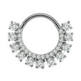 thumbnail image 3 of SEPARQI Titanium Micro Cubic Zirconia Hinged Nose Hoop Ring Body Jewelry Unisex, 3 of 5