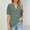 Green, variant on Olyvenn Womens Summer Business Casual Blouses Eyelet V Neck Puff Short Sleeve Shirts Hollow Out Cute Lace Tops Blue L