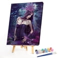thumbnail image 2 of Flor púrpura niña pintura al óleo por números Kit DIY acrílico pared arte imagen manualidades Tmvgtek decoración de arte en el hogar, 2 of 9