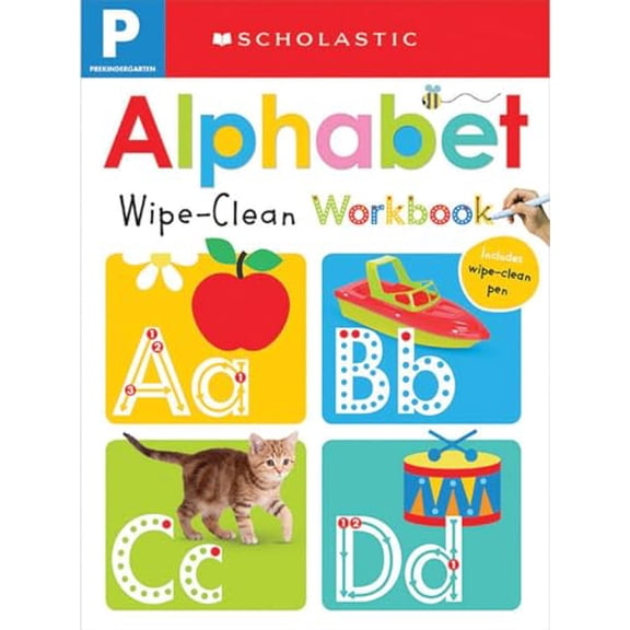 Pre-Owned Pre-K Alphabet Wipe-Clean Workbook: Scholastic Early Learners (Wipe-Clean) (Misc.) 1338161482 9781338161489
