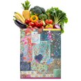 thumbnail image 1 of Sac Fourre-Tout en Toile Rayé Hippie – Sac de Courses Rétro Esthétique Réutilisable, 1 of 4